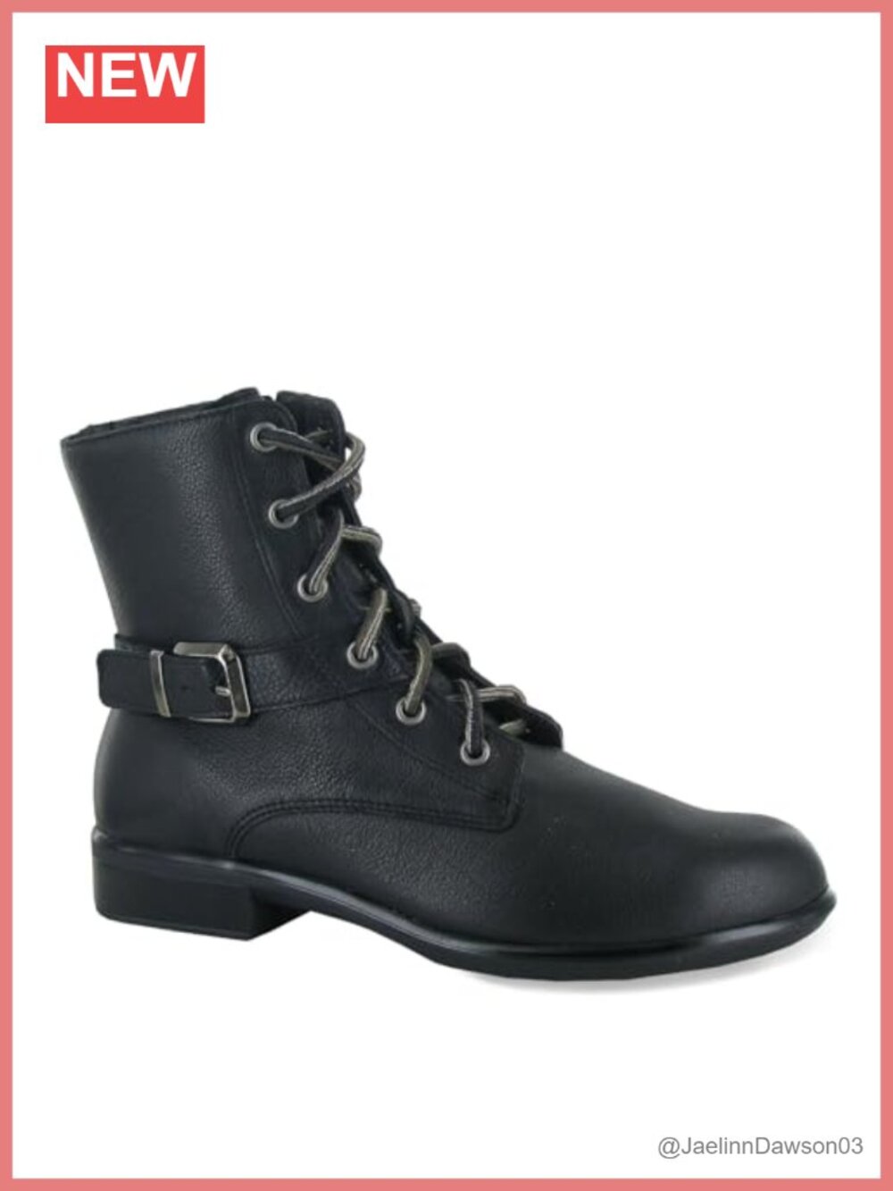 Handmade Leather Ankle Boots with Lace-Up & Side Zip